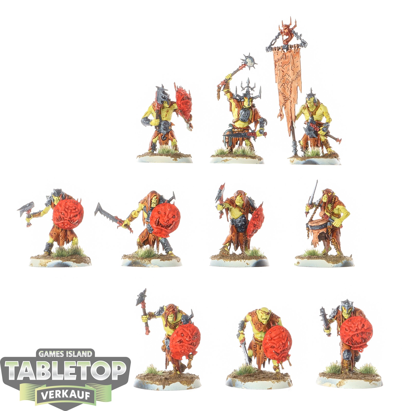 Orruk Warclans - 10 Gutrippaz - bemalt