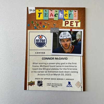 2023 Upper Deck Series 1 #TP-24 Connor McDavid Teacher's Pet