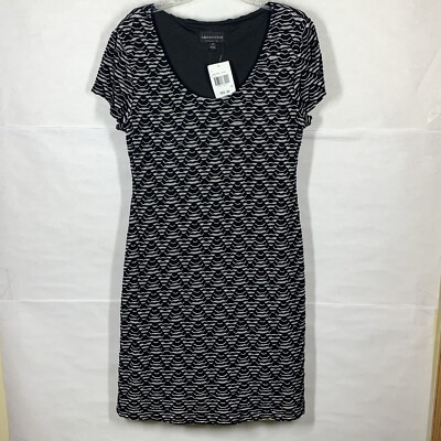 NWT Connected Apparel Women's Sleeveless Scoop Neck Ruffle Style Dress Size 14