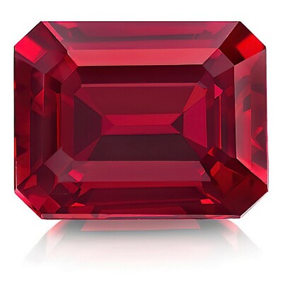 Ruby Octagon Cut Loose Gemstone 14x10mm Vivid Loose Gemstone 6.1 Cts