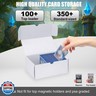Toploader Trading Card Storage Box, 4-Pack 100 Count White Corrugated Cardboard Bulk Sports Top Loaders Storage Box for TCG/Magic/Mtg Basketball Cards, Collectible Trading Card Organizer