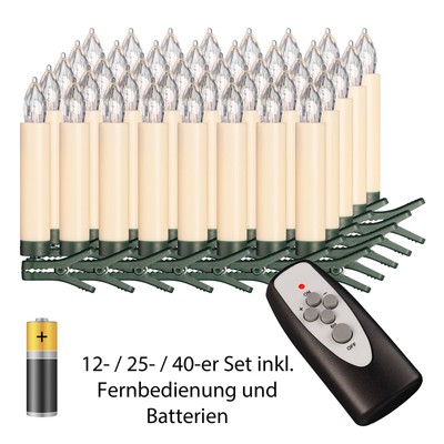 Kabellose LED Weihnachtsbaumkerzen Christbaumkerzen Weihnachtsbaumbeleuchtung