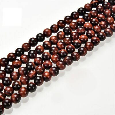 Red Tiger Eye Smooth Round Beads 4mm 6mm 8mm 10mm 12mm 15.5" Strand