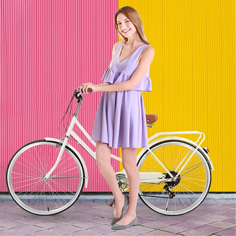 26 Wheels Beach Cruiser Bike for Women Classic Retro Bicycle Convenient Quick