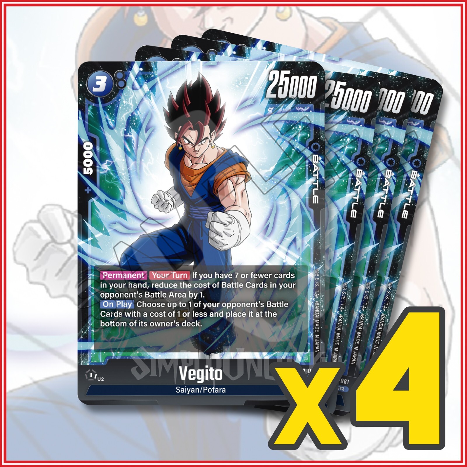 DRAGON BALL SUPER FUSION WORLD: Vegito Blazing Aura FB02-061