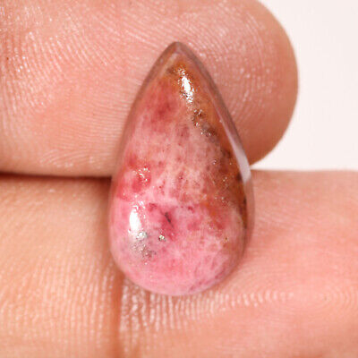 Natural Rhodolite Pear Shape Cabochon Loose Gemstone 12.80 Ct 20x11x6mm