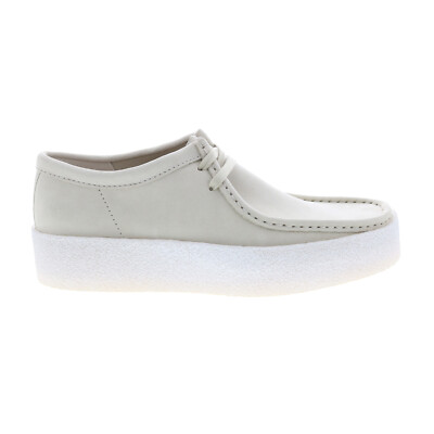 

Clarks Wallabee Cup 26158153 Мужские белые оксфорды и туфли на шнуровке, повседневная обувь, Белый, Clarks Wallabee Cup