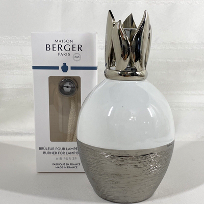 Silver Effects White LAMPE BERGER Catalytic Lamp Diffuser Air Purifier New  Wick