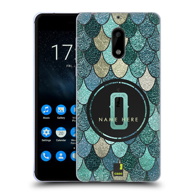 CUSTOM PERSONALIZED MERMAID SCALES MONOGRAMS SOFT GEL CASE FOR NOKIA PHONES 1