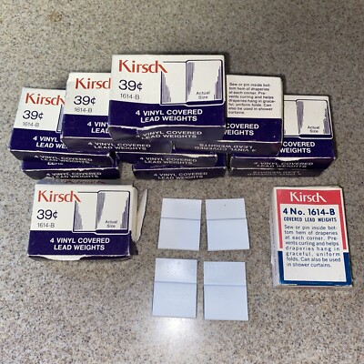 11 Boxes Kirsch Covered Lead Weights Vintage Sewing Notions Drapery Curtain NOS