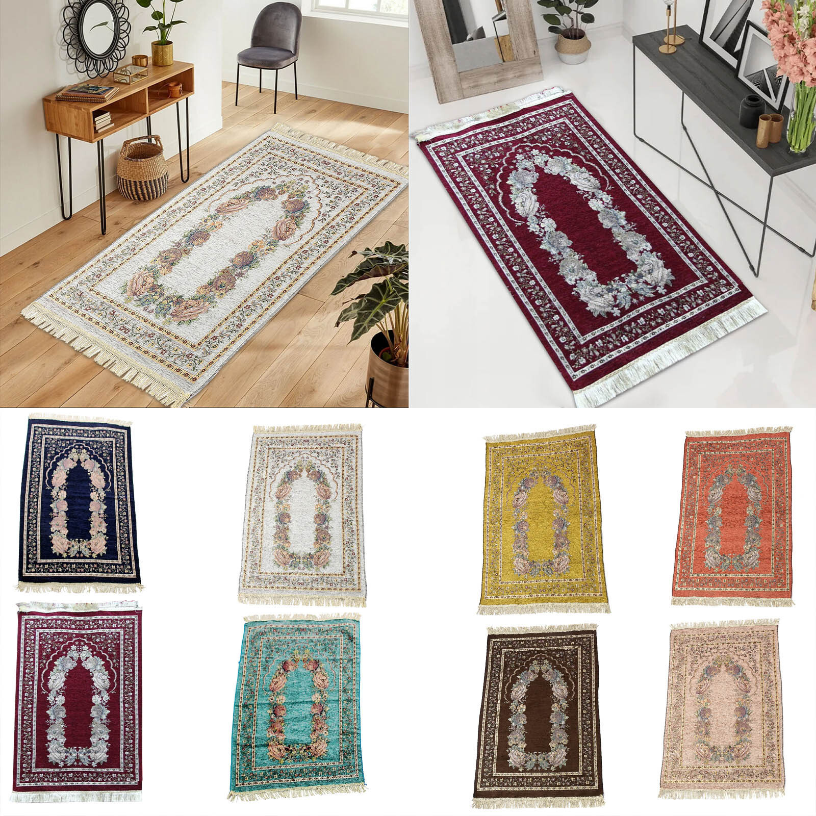 Muslim Prayer Rug Muslim Worship Blanket Islamic Religion Teaching Rug ...