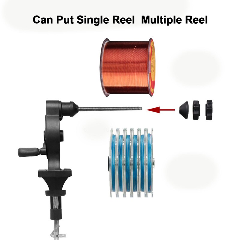 Fishing Line Spooler Compact Table Clamp Fishing Line Winder Adjustable Reel