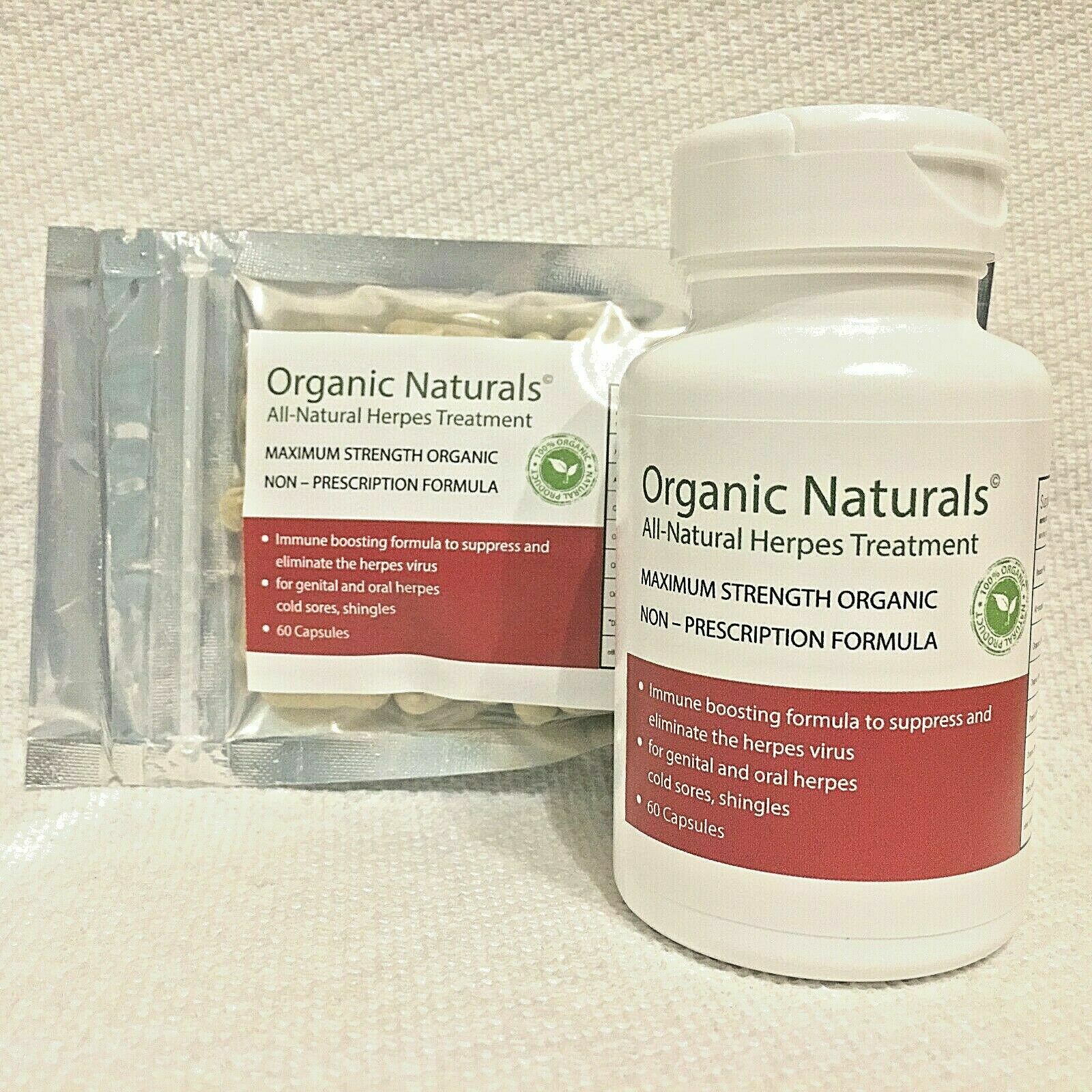 All-Natural Herpes Treatment Capsules - by Organic Naturals - 60 Capsules 1