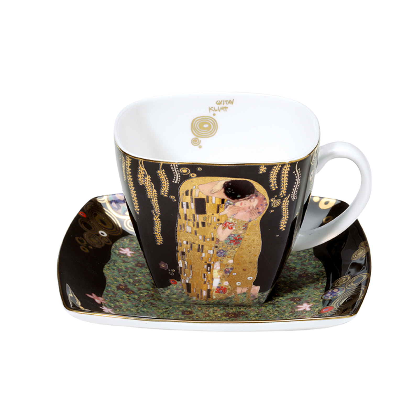 Goebel Kaffeetasse Gustav Klimt - Der Kuss - Tasse mit Unterteller 66884214