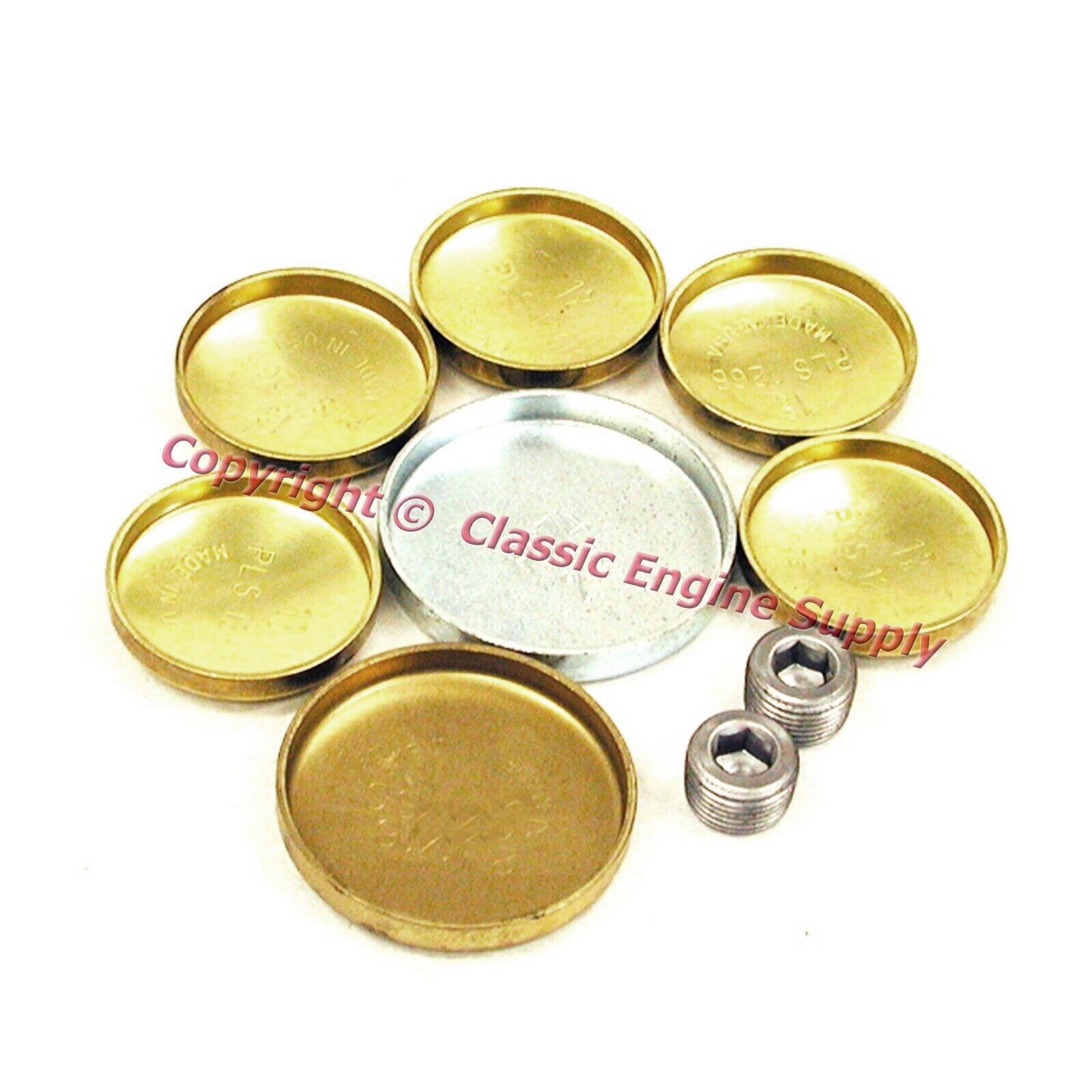 New Brass Freeze Plug Kit Fits Ford 240 & 300 Inline 6