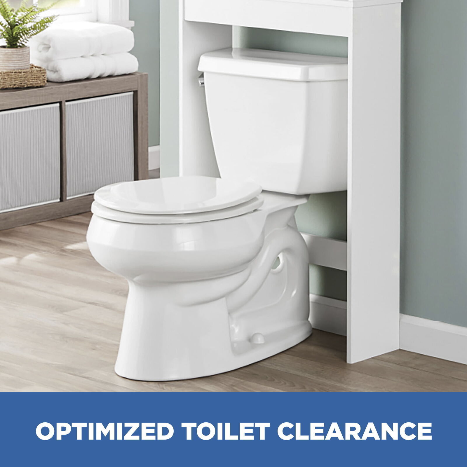 White 23" Bathroom Over the Toilet Storage Cabinet w/3 Fixed Shelves Space Saver