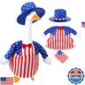 Seenelling Old Lady Goose Outfits for 23'' High Cement or Plastic Porch Goose Lawn Goose Clothes for Yard Goose(Patriotic Goose)