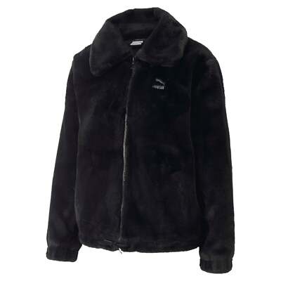 Puma Classics FullZip Jacket Женская черная повседневная спортивная верхняя одежда 53569601