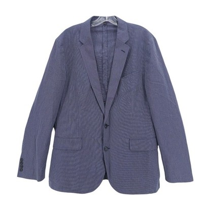 J. CREW Ludlow Summerweight Cotton-Linen Blazer Blue Stripe Somelos 42R