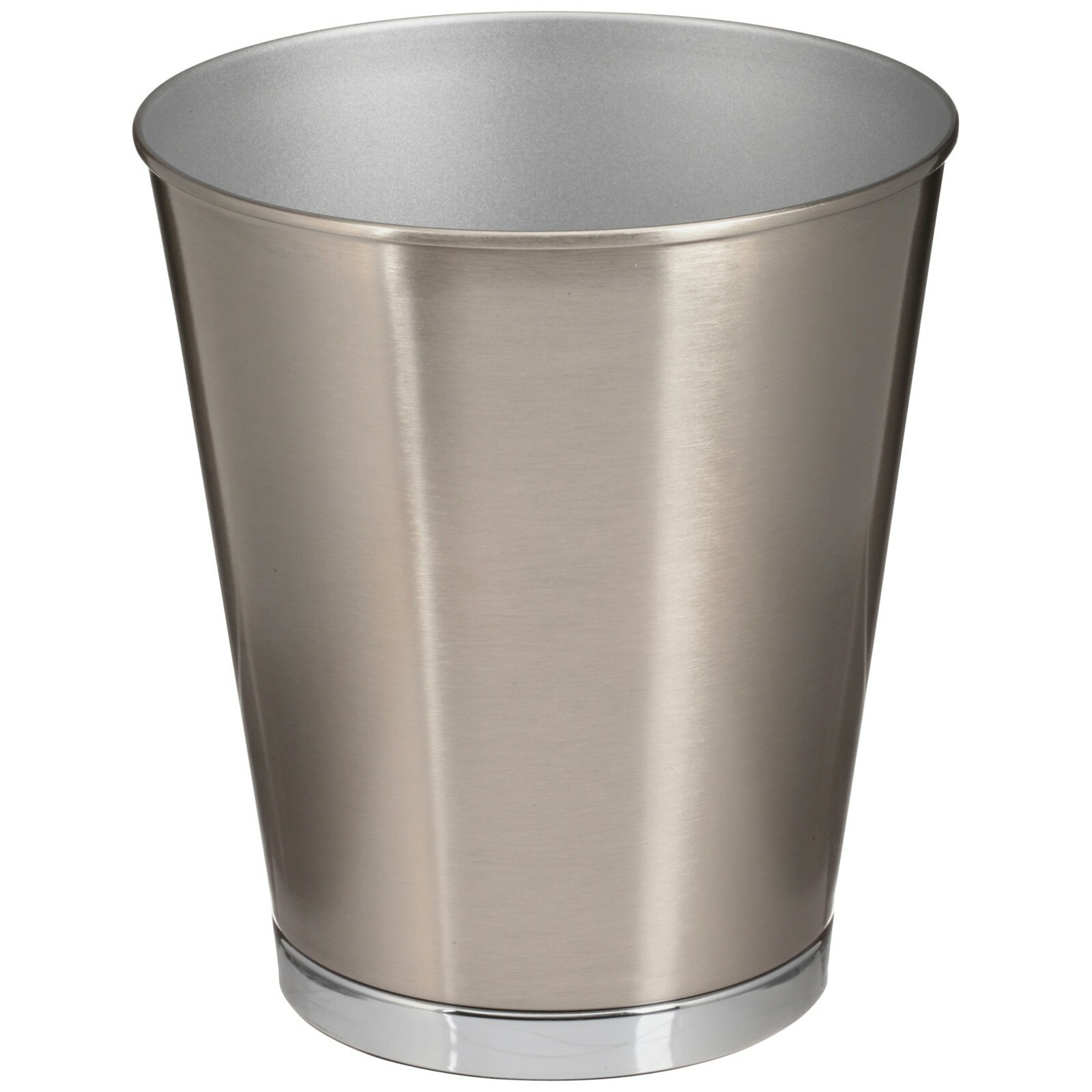 2 gal Two-Tone Silver Durable Steel Metal Wastebasket Trash 
