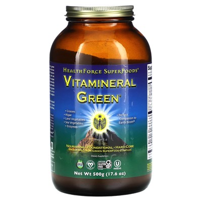 HealthForce Superfoods, Vitamineral Green, версия 5.3, 17,64 унции, суперпродукты