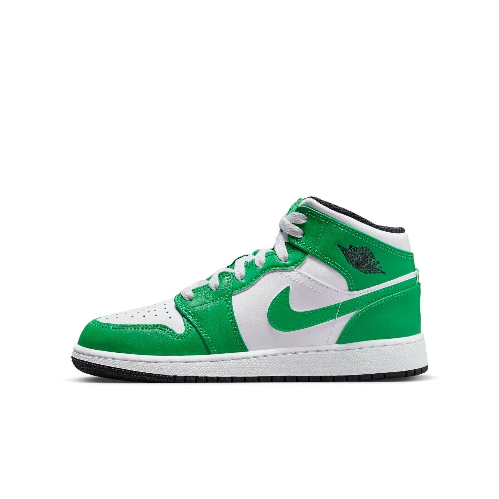 

[DQ8423-301] Кроссовки Air Jordan 1 Mid GS в стиле ретро для начальной школы Lucky Green *НОВИНКА*, Зеленый, Jordan Air 1 Mid GS