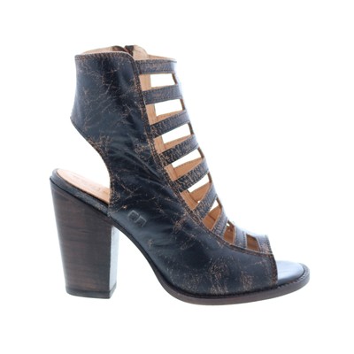 

Bed Stu Occam F386005 Женские черные кожаные туфли на каблуке с ремешком-молнией, Черный, Bed Stu Occam