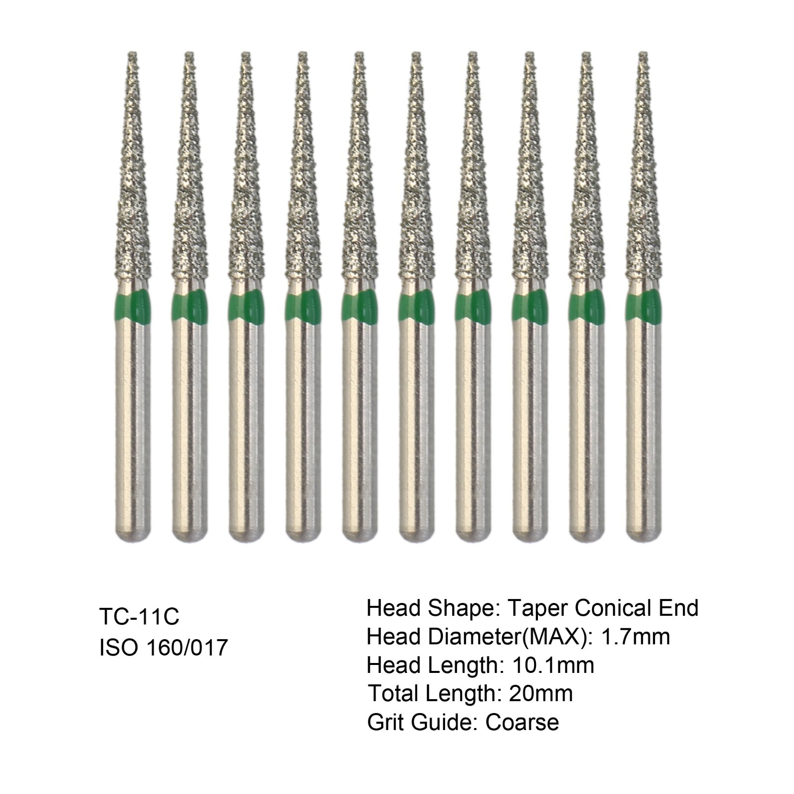 Dental Diamond Burs FG High Speed Bur Round End Taper Football Cylinder Coarse