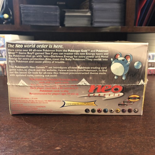 Pokemon Neo Genesis Factory Sealed Booster Box 36 Packs Wizards Of The Coast