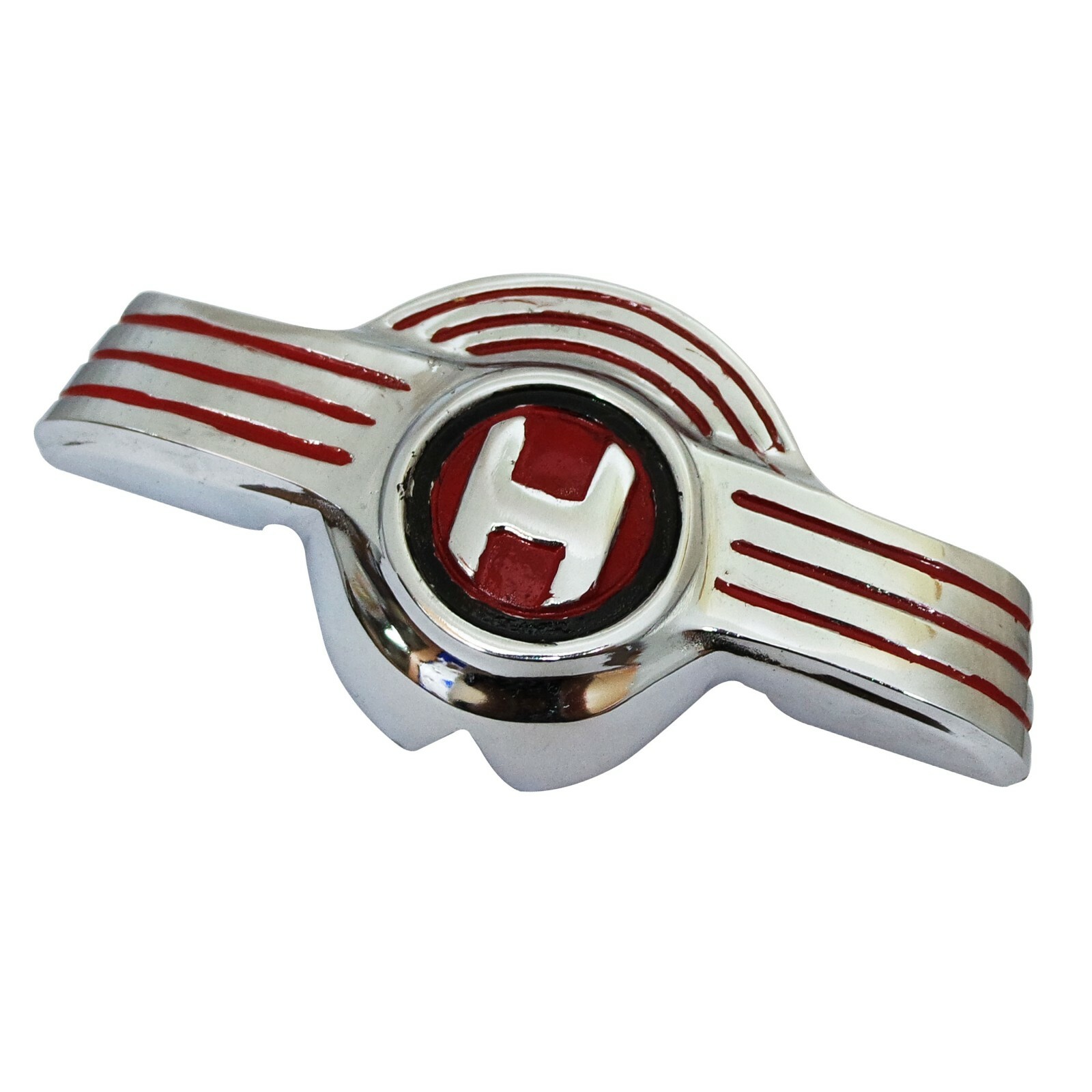 Hindustan Ambassador Chrome Bonnet Red Badge Monogram 