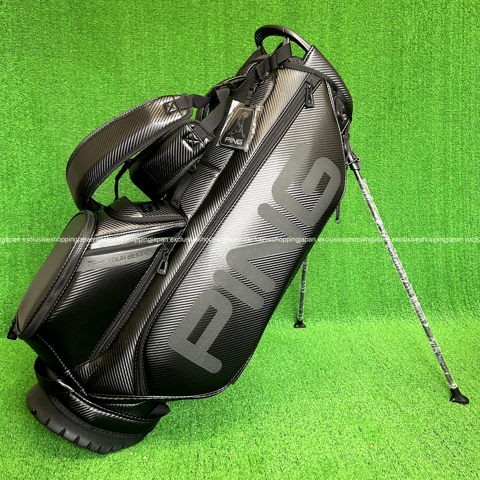 Ping Golf HOOFER TOUR Stand Carry Bag Black 9.5 Ping Golf HOOFER TOUR Stand Carry Bag Black 9.5