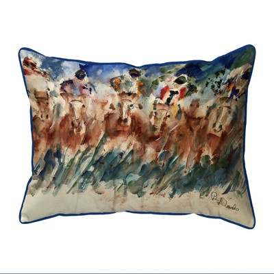 Betsy Drake Tight Race Large Indoor Outdoor Pillow