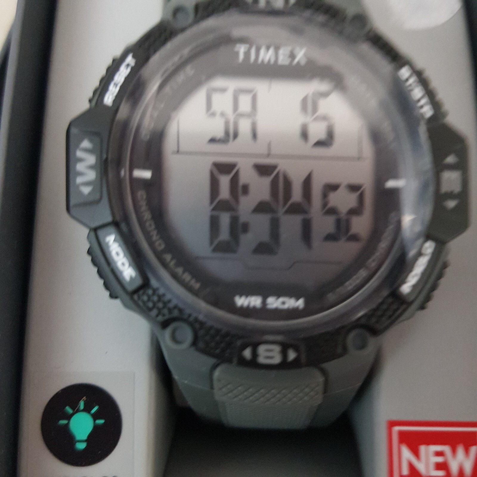 Pre-owned Timex Tw5m41100, Men's Digital Watch, Indiglo, Alarm, Stopwatch