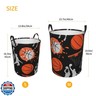 Gbuzozie Basketball Sport Print Round Laundry Hamper Storage Basket Toys Clothes Organizer Bin For Home Bathroom Bedroom Dorm Nursery, 62l