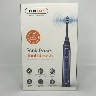 Powerful Sonic Vibrating Wireless Toothbrush Whitening Cleaning NEW SEALED