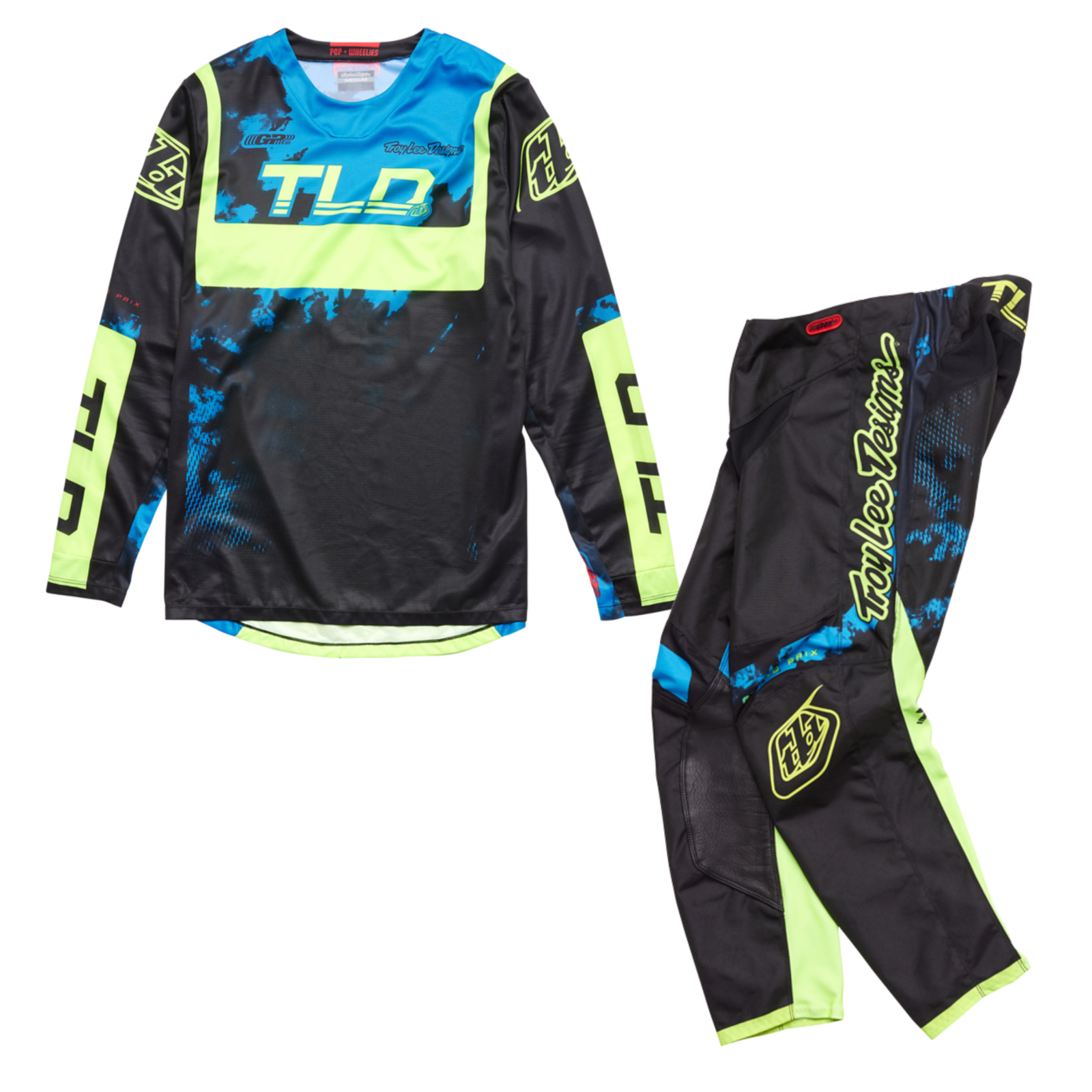 Troy Lee Designs Youth GP Motocross Kit Combo - Astro Black / Yellow