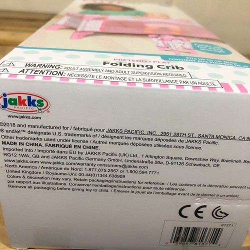 PERFECTLY CUTE Baby Doll Folding Crib JAKKS 2018 NEW