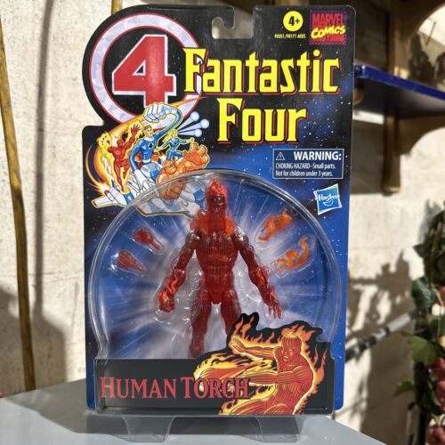 Hasbro Marvel Legends Series Retro Fantastic Four The Human Torch 6" fast ship!!