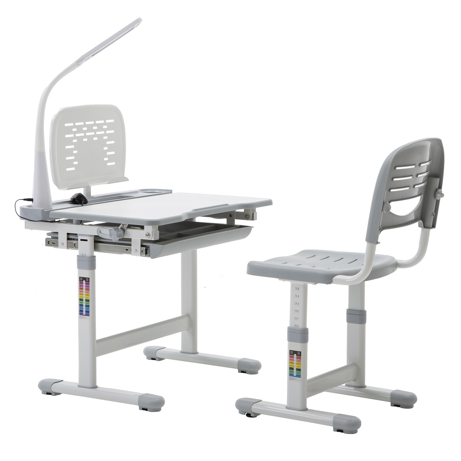 Kids Teens Home Items Grey Adjustable Children S Study Desk