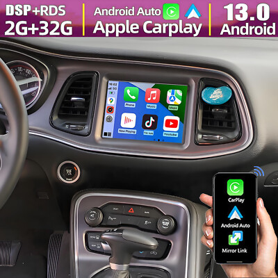 Android 13 Apple CarPlay For Dodge Challenger 2015-2021 Car Stereo Radio GPS SWC