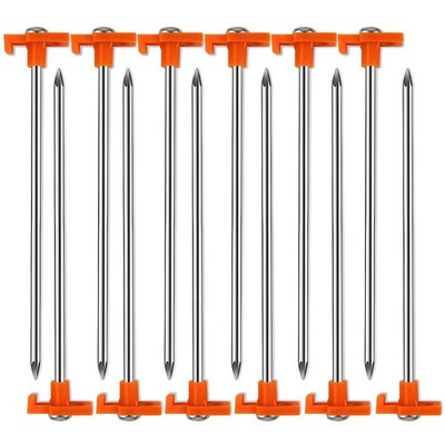 8 Pack Galvanized Rust Resistant Camping Tent Stakes