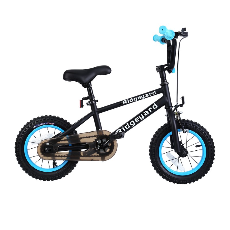 ⭐⭐⭐⭐⭐12" BMX Kids Bike Blue Carbon Steel Frame For 3+ Years Boys Children