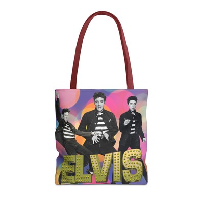 Elvis Presley 16x16in Tote Bag (5 color handle options) Cotton handle, Music