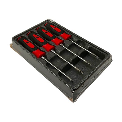 Snap-on Tools NEW SGTX40BR RED 4 Piece Soft Grip Torx Mini Screwdriver Set USA