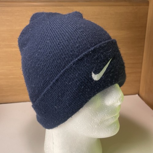 ニ*ニ様 90s Nike navy beanie big swoosh AP6 ニ*ニ様 90s Nike navy beanie big swoosh AP6 Vintage 90s Nike
