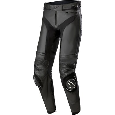 Alpinestars Herren Motorrad Hose Gr. 50 Missile v3 Lederhose schwarz-schwarz