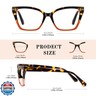 resjok Oversized Reading Glasses for Women-3Pack Blue Light Blocking Cat Eye Readers Spring Hinge Fashion Eyeglasses(Mix2, 2.0x)