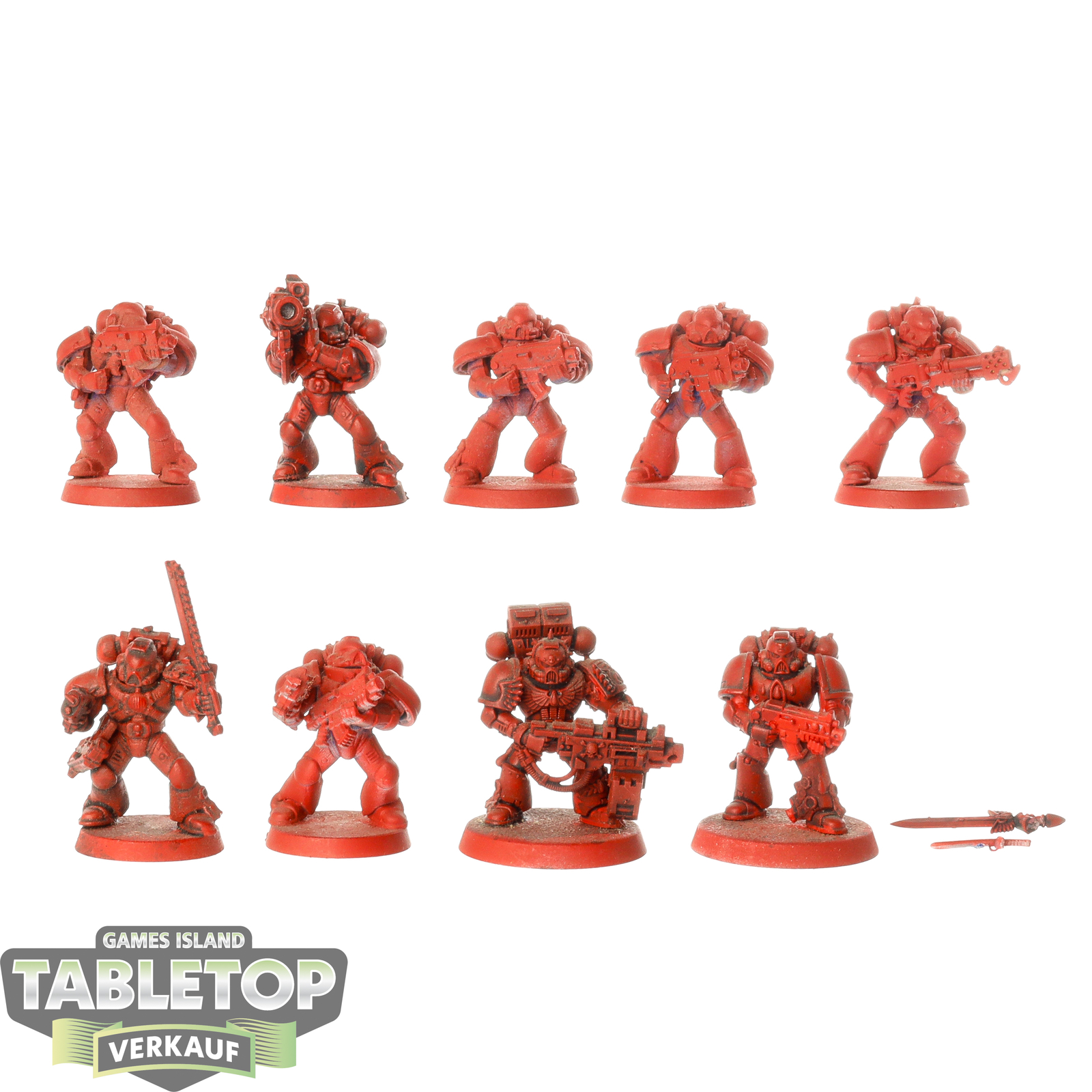 Space Marines - 9x Tactical Squad - teilweise bemalt