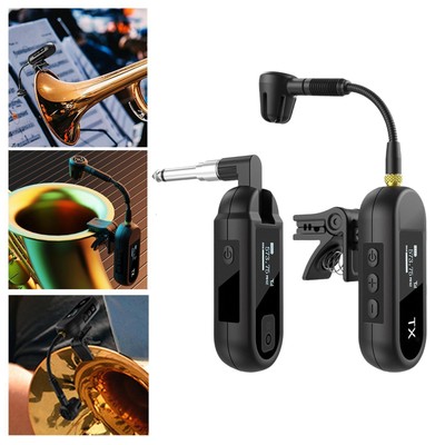 Sax Microphone Personal Exercises Range 160 ft Wireless Saxophone Microphone