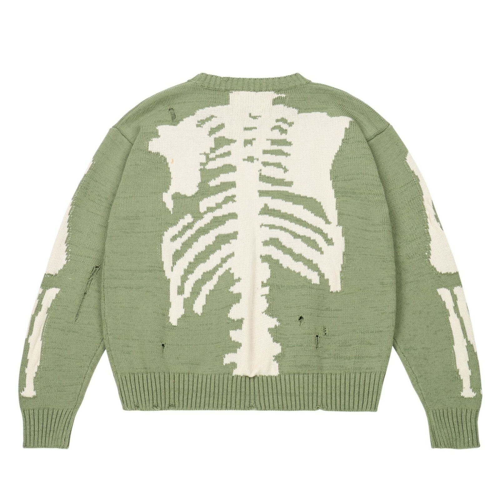 Oversized Sweater Loose Skeleton Bone Painting Woman Damage